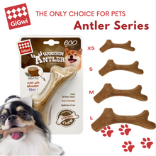 Load image into Gallery viewer, GiGwi Wooden Antler Series: Durable, Natural Dog Chew Bone
