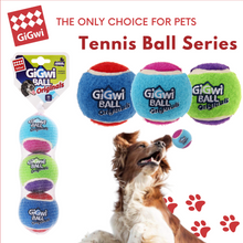 Load image into Gallery viewer, GiGwi Tennis Ball Series: Squeaky, Interactive, Bouncy dog training balls
