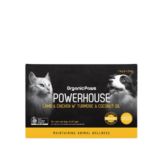 Organic Paws Original Blend: Powerhouse Organ Blend With Lamb & Chicken 1.5kg (6x250g)