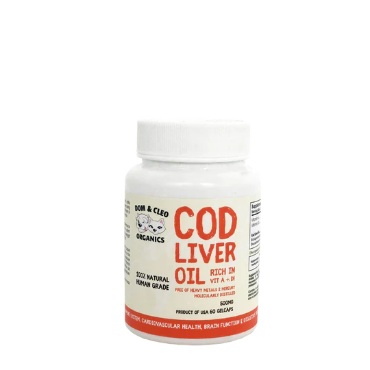 Dom & Cleo Organics Cod Liver Oil (60 Gelcaps)