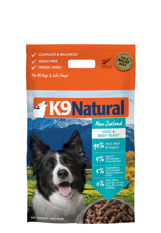 K9 Natural Freeze Dried Feast 1.8kg/3.6kg (5 Flavours)