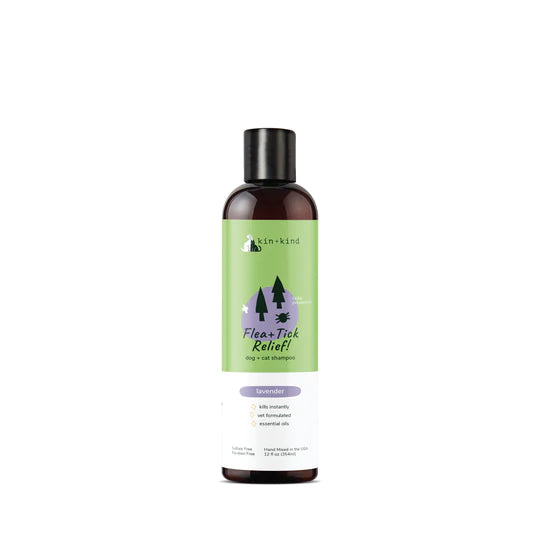 kin+kind: Flea|Tick Relief Natural Shampoo - Lavender