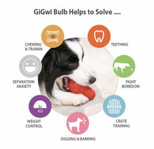 Load image into Gallery viewer, GiGwi Bulb Series: Interactive, Stuff-able and durable dog toys
