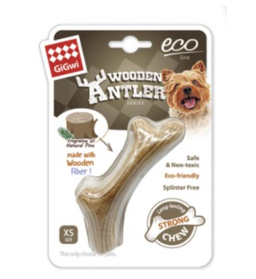 GiGwi Wooden Antler Series: Durable, Natural Dog Chew Bone