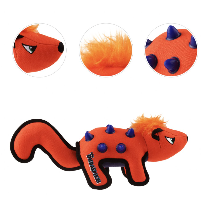 GiGwi Duraspikes Series: Durable, Spiked, Canva Plush Dog Toy