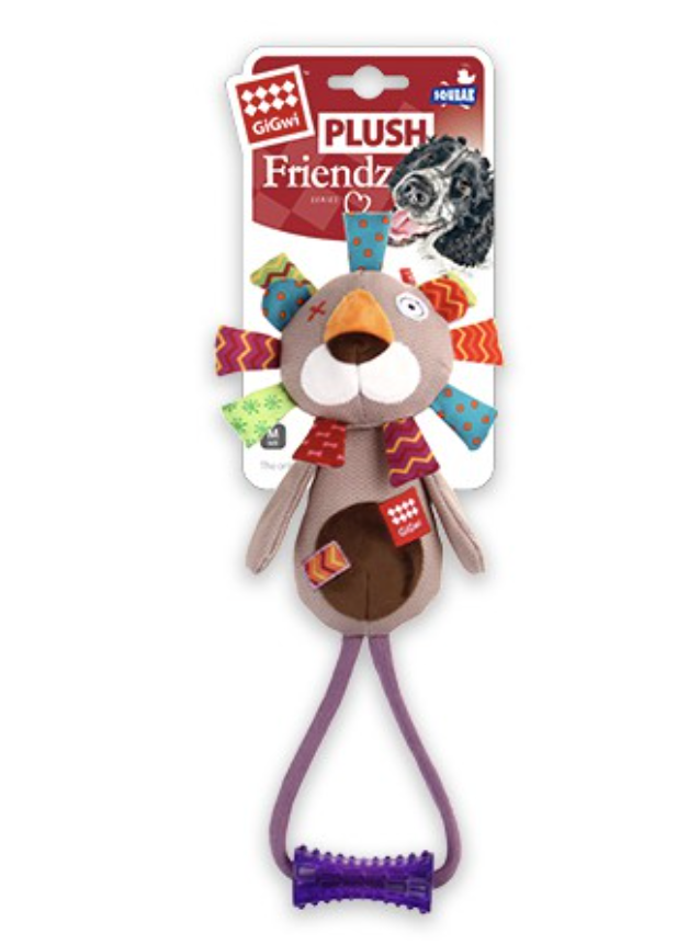GiGwi Plush Friendz Series (TPR Stick) : Chew Tug Pet Toys