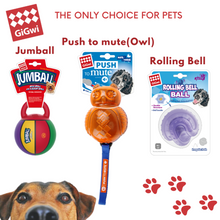 Load image into Gallery viewer, GiGwi Pet toys (Rolling Bell, Jumball, Owl)
