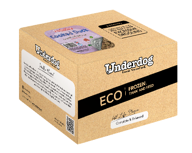 Underdog Cooked Duck Complete & Balanced Frozen Dog Food (1.2kg/3kg)