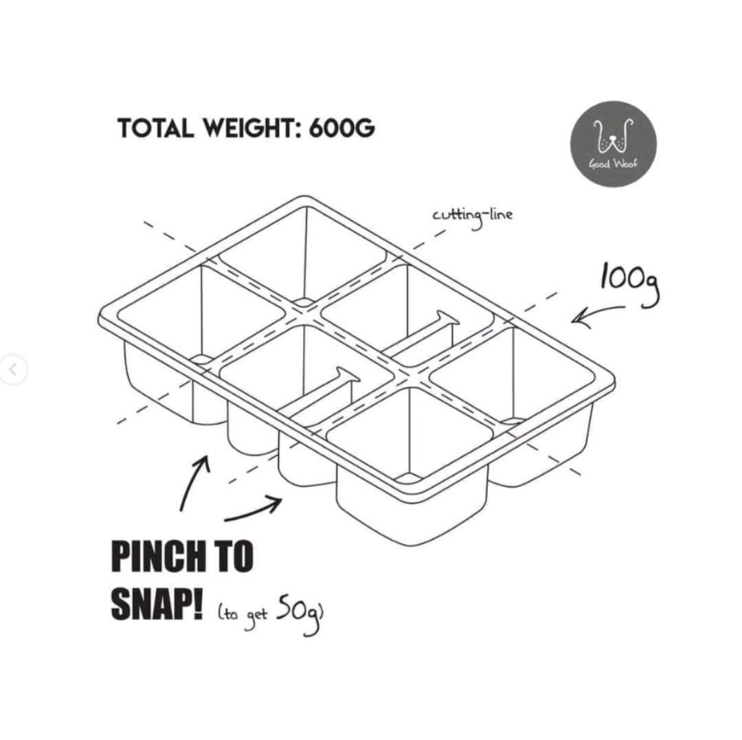 Good Woof Frozen Premium Range Cooked Food for Pets 600g/tray (Beef)